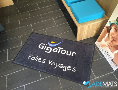 Tapis personnalisés pour 2 agences de voyage à Comines